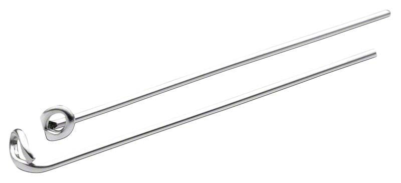 Ösenklammern MENZANIUM® aus Metall, Detailansicht eines einzelnen Stücks.