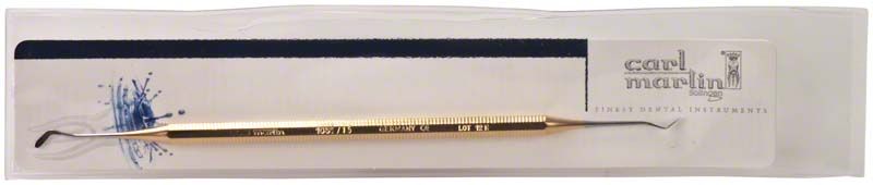 Heidemannspatel PolyFill® Kompositinstrument in Verpackung mit doppelendigem Design.