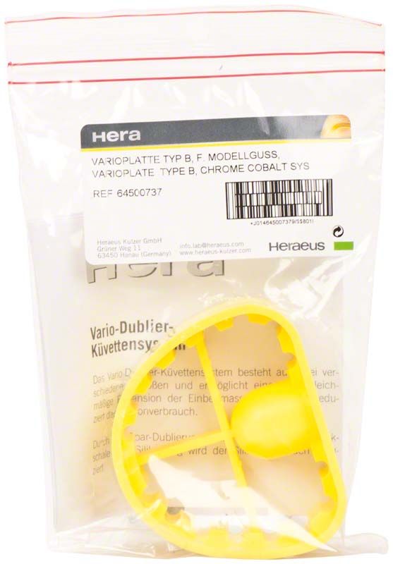 Vario-Dublierküvette Größe B in Plastikverpackung mit Etikett.