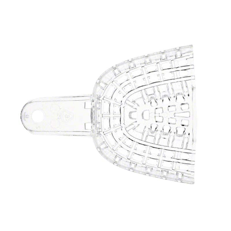 Klarer Einweg-Abdrucklöffel mit Verstrebungen für Zahnprothetik