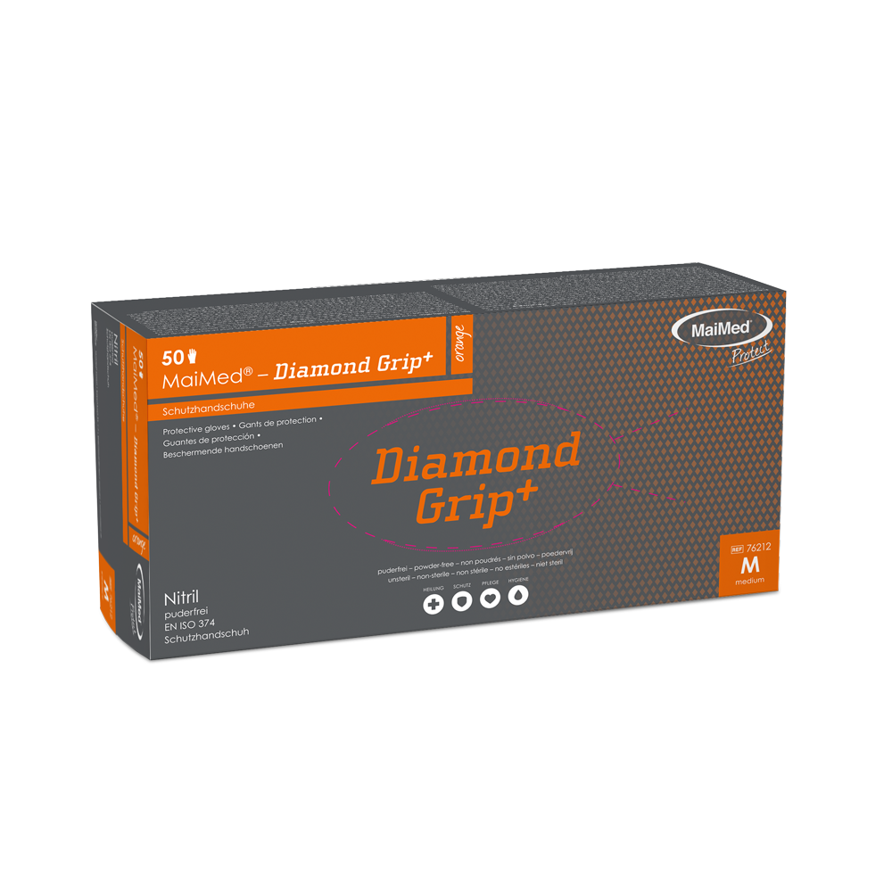 MaiMed-Diamond Grip+ Nitrilhandschuh mit Diamant-Texturierung