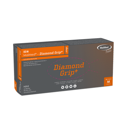 MaiMed-Diamond Grip+ Nitrilhandschuh mit Diamant-Texturierung
