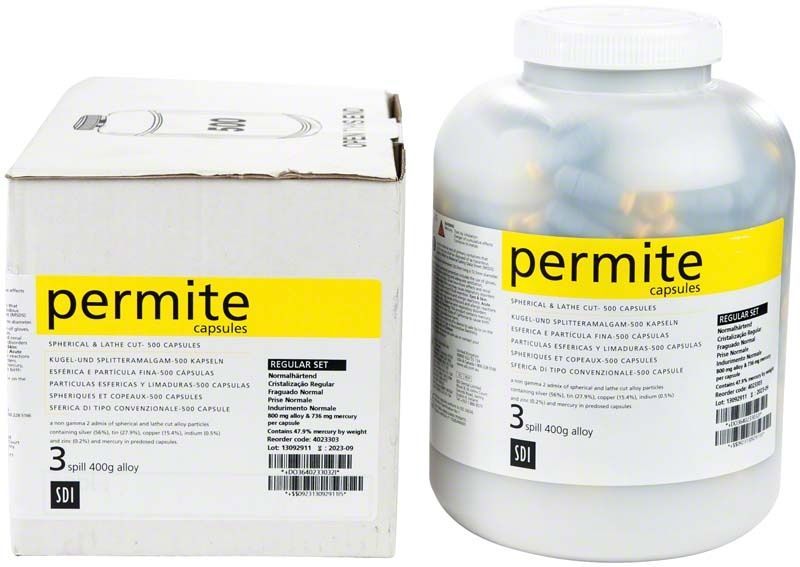 Permite Kapseln Gr. 3 in weißer Verpackung mit gelbem Etikett.