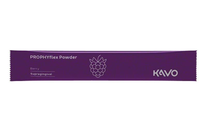PROPHYflex Pulver Berry in lila Verpackung mit Beerenmotiv und KAVO-Logo.