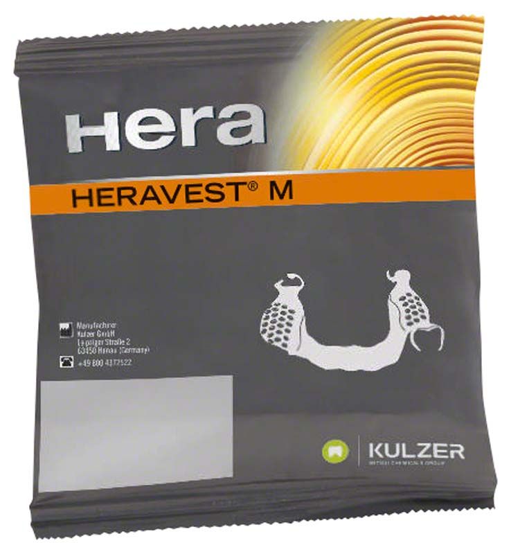 Heravest® M 125 x 160g Verpackung für Dentalpräzisionseinbettmasse.
