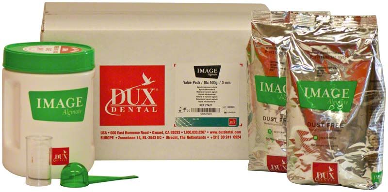 PENTRON Alginat IMAGE Verpackung mit grünem Deckel und Messlöffel.