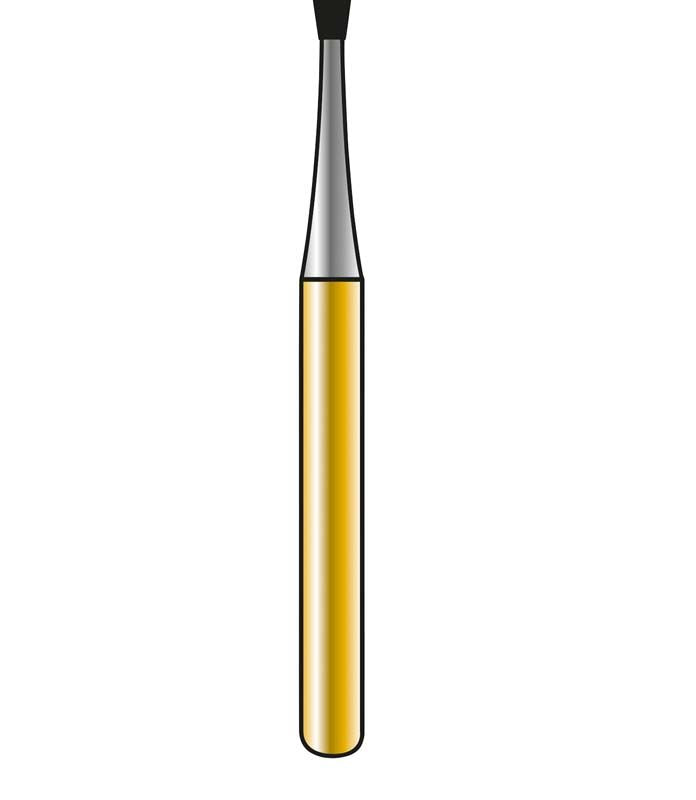 DIATECH Speedster FG S2 010 Zahnbohrer mit goldfarbenem Schaft in Nahansicht