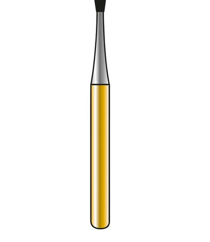 DIATECH Speedster FG S2 010 Zahnbohrer mit goldfarbenem Schaft in Nahansicht