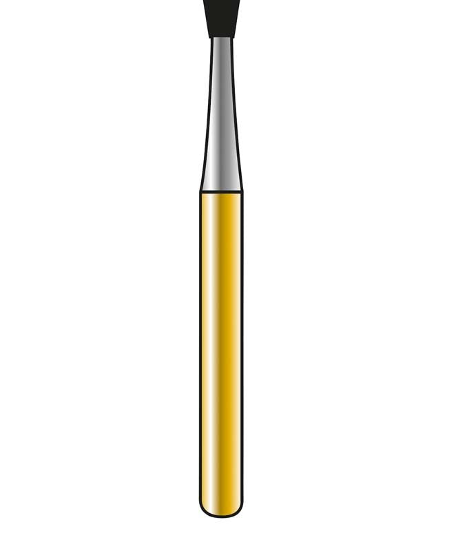 DIATECH Speedster FG S2 014 dentaler Fräser mit goldener Beschichtung.