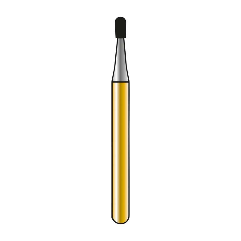 Dentalbohrer DIATECH Speedster FG S3 010 mit schwarzem Kopf und gelbem Griff.