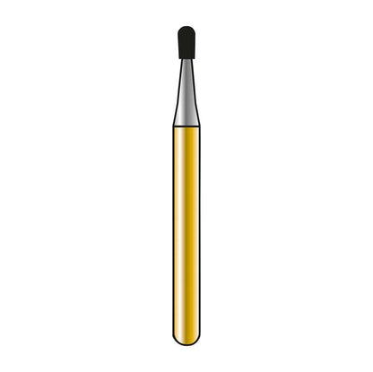 Dentalbohrer DIATECH Speedster FG S3 010 mit schwarzem Kopf und gelbem Griff.