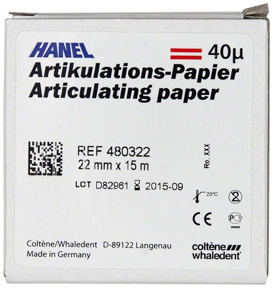Image of HANEL Artikulationspapier 22mm 40µ rot