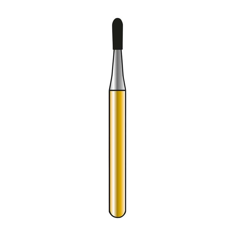 DIATECH Speedster FG S3 008-3 Zahnbohrer mit goldfarbenem Schaft und schwarzer Spitze