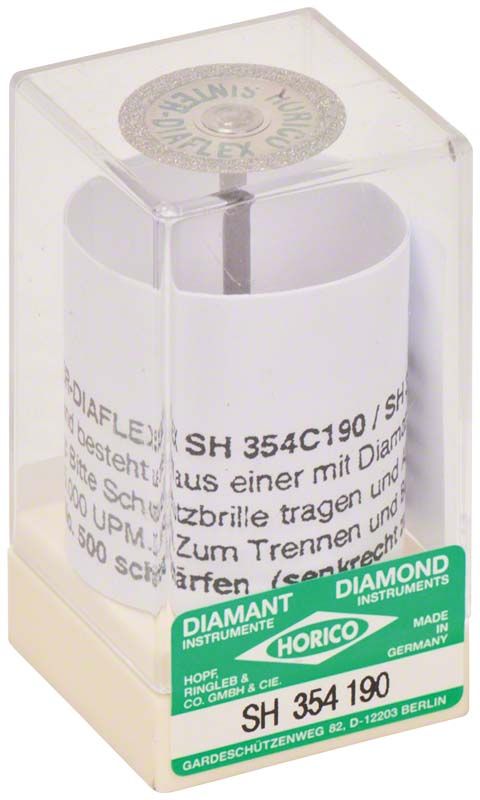 Transparente Verpackung des SINTER DIAFLEX® SH 354 190 mit grüner Etikettierung.