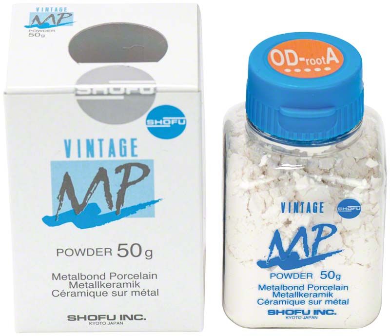 Flasche und Verpackung von VINTAGE MP Opaque Dentin 50g OD-RootA.