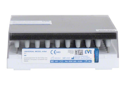 EVE UNIVERSAL weiß montiert RA 100er W7 in Kunststoffbox für Dentalanwendungen.