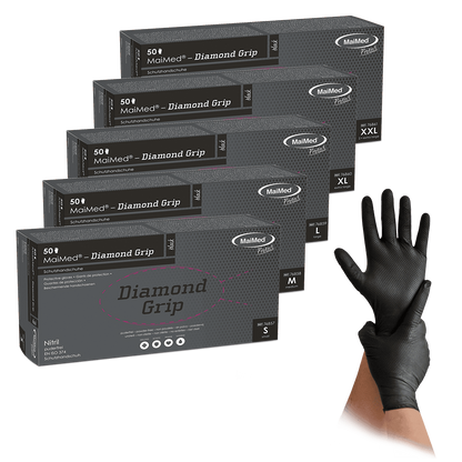 MaiMed-Diamond Grip Nitrilhandschuh mit Diamant-Texturierung