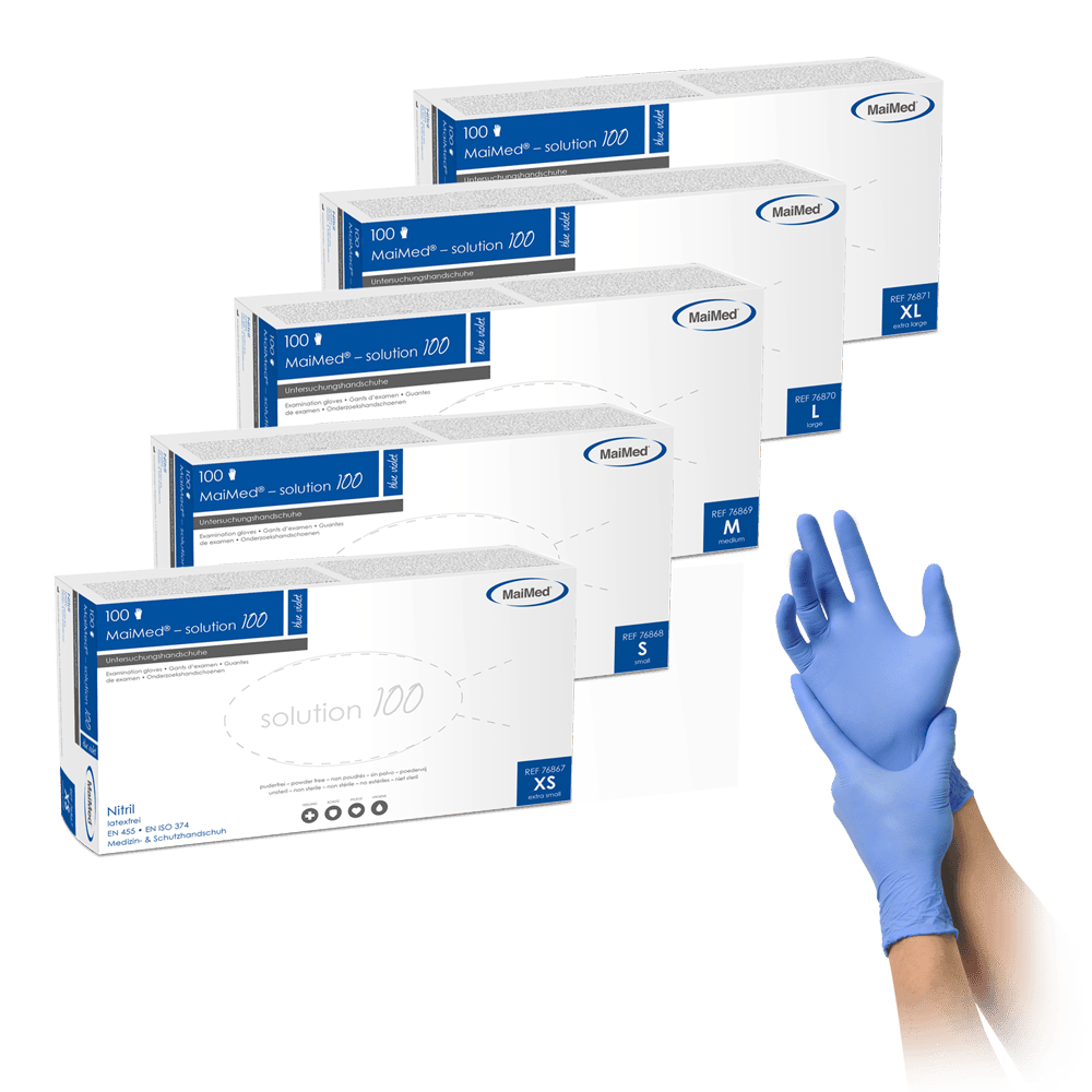 MaiMed-solution100 blue violet Nitrilhandschuhe puderfrei, latexfrei