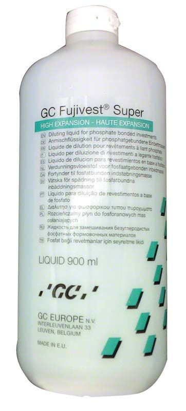 GC Fujivest® Super Liquid High Expansion 900 ml Flasche mit Etikett.