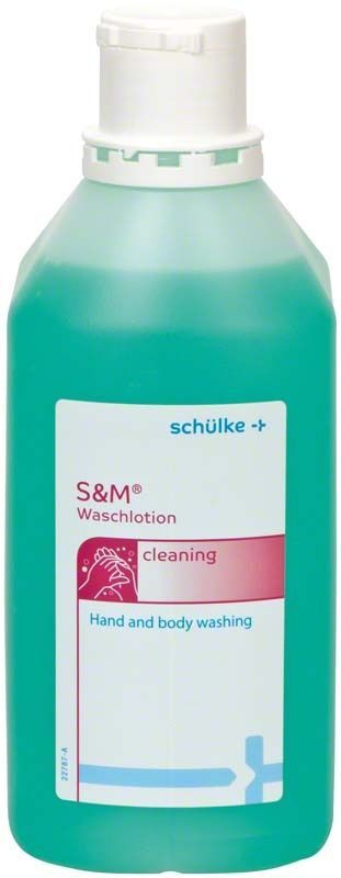 S&M Waschlotion 1 Liter Spenderflasche zur Hand- und Körperreinigung.