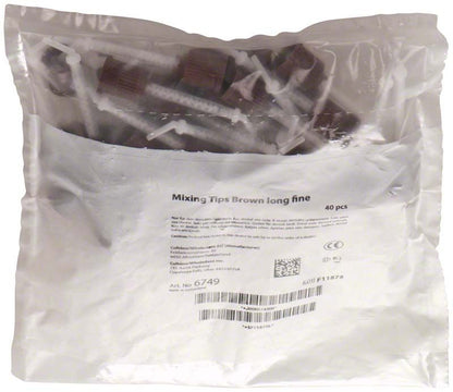Temposil 2 Mischkanülen in durchsichtiger Verpackung mit Etikett.