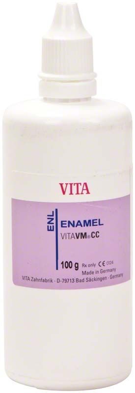 VITAVM®CC ENAMEL 100g Flasche mit lila Etikett und Dosierspitze.