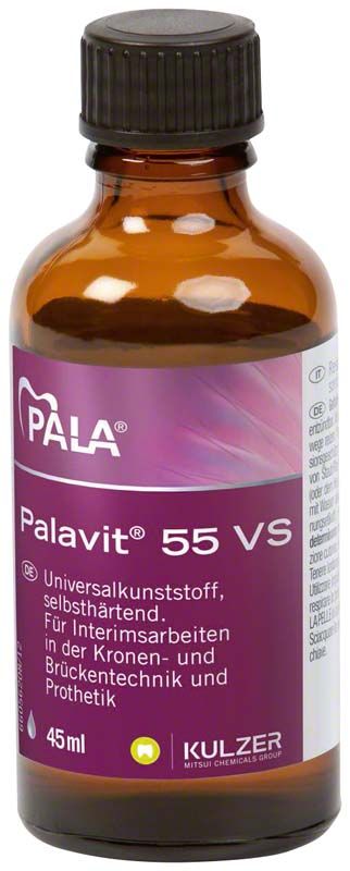 Braune Flasche Palavit® 55 VS Flüssigkeit, 45ml, für Zahntechnik.