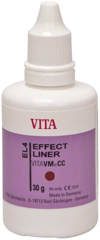 VITA VM CC Effektliner 30g EL4 in weißer Flasche mit lila Etikett.