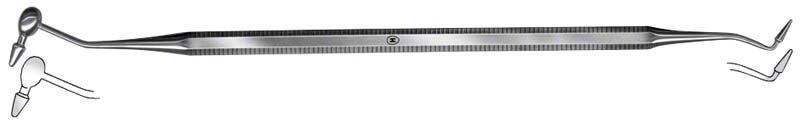 Doppelendiger Molarstopfer n. Helios HSH 017-12 aus Edelstahl.