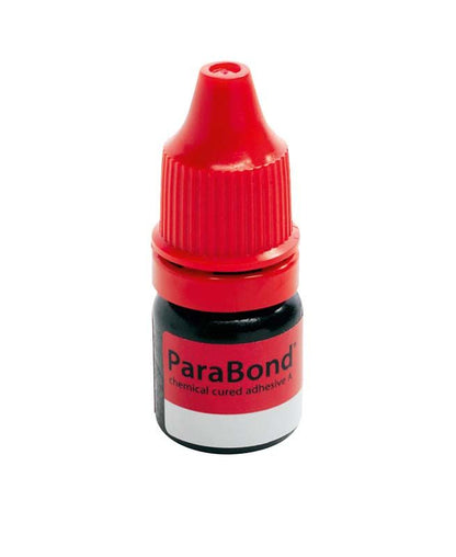 ParaBond Adhesive Flasche mit rotem Verschluss auf weißem Hintergrund.