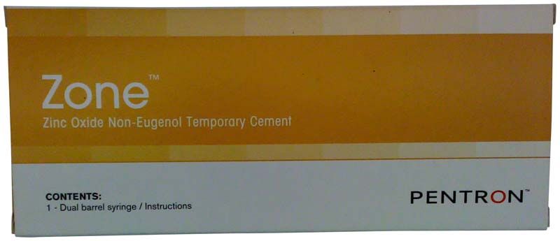 Zone Doppelkartusche für provisorischen Zement in gelber Verpackung