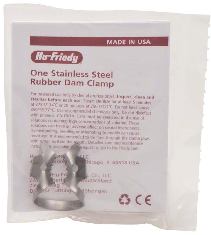 Kofferdam-Klammer Satin Steel Figur 56S in Originalverpackung.