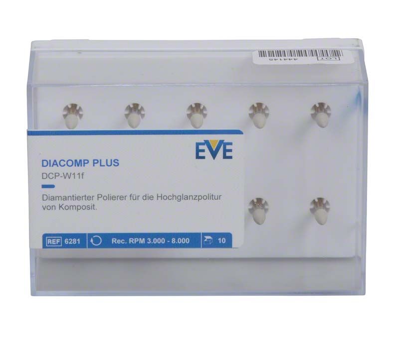 Diamantpolierer EVE DIACOMP® plus, Minispitze DCP-W11f in Kunststoffbox.
