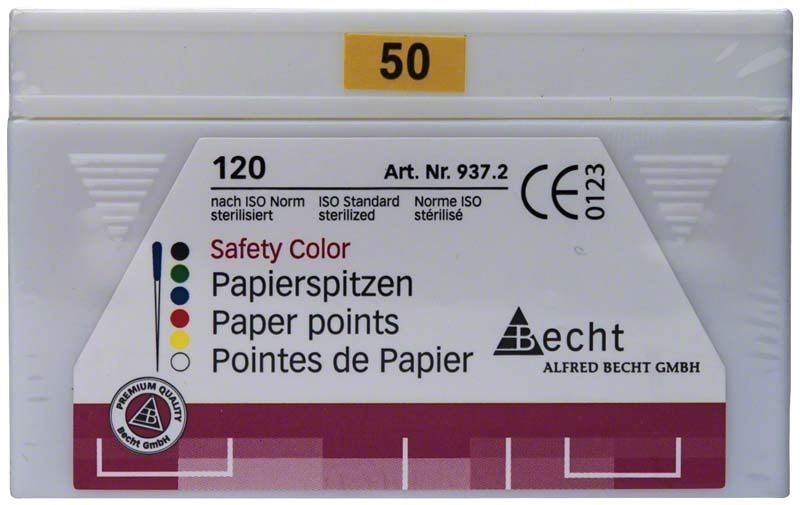 Papierspitzen Safety Color Gr. 050 Gelb in 120er-Packung von Alfred Becht.