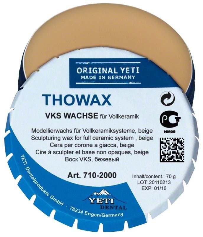 Runde Dose VKS Modellierwachs von Yeti Dentalprodukte für Vollkeramik.