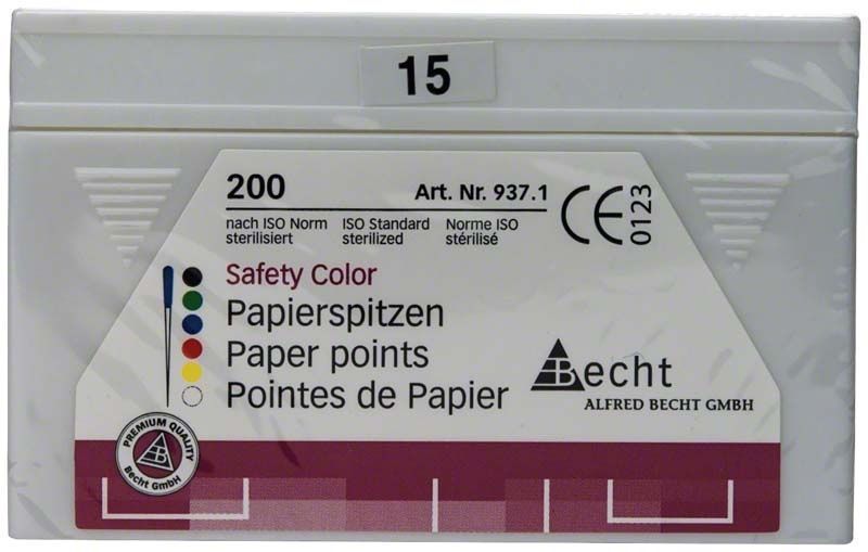 Papierspitzen safety color Gr. 015, 200 Stück, Alfred Becht.