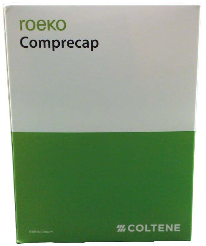 Verpackung der ROEKO Comprecap Gr. 3 Kompressionshütchen von COLTENE.