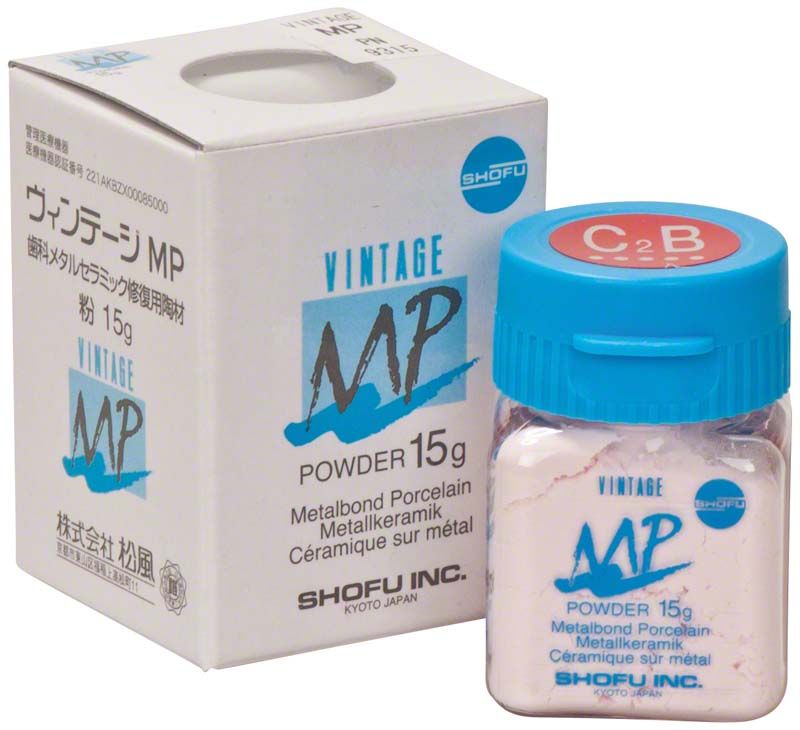 Vintage MP Dentin 15g C2B Pulver mit Verpackung und blauem Deckel