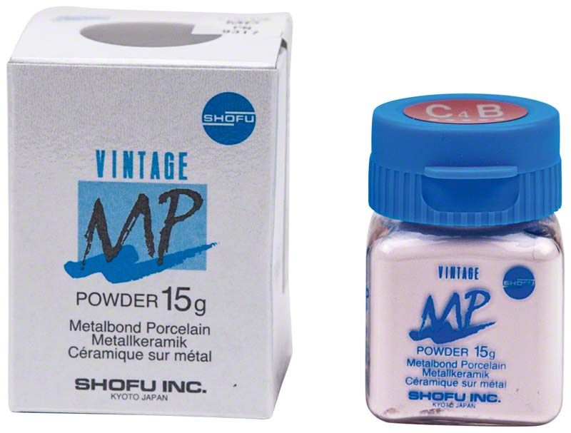 Vintage MP Dentin Pulver 15g C4B mit Verpackung und blauem Deckel