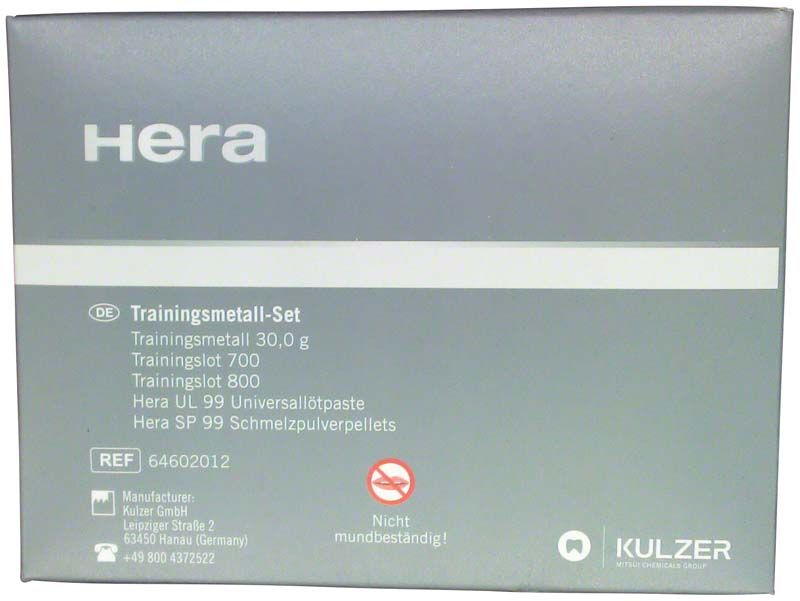 Trainingsmetall-Set Verpackung mit Produktdetails und Herstellerlogo.