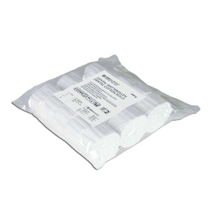 Zahnwatterollen Gr. 2 in transparenter Kunststoffverpackung mit Etikett.