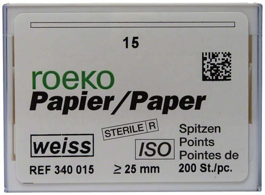 Image of ROEKO Papierspitzen weiss Normalpackung Gr. 015