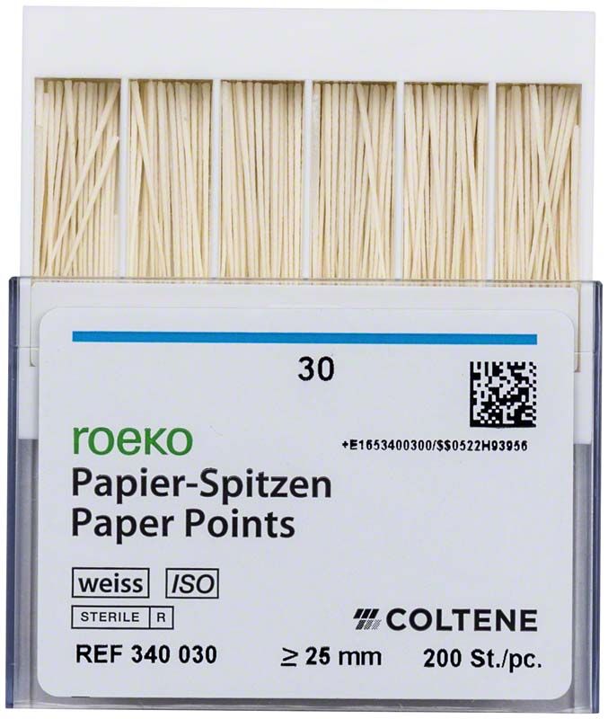 Papier-Spitzen ROEKO in weißer Normalpackung, Größe 030, 200 Stück.