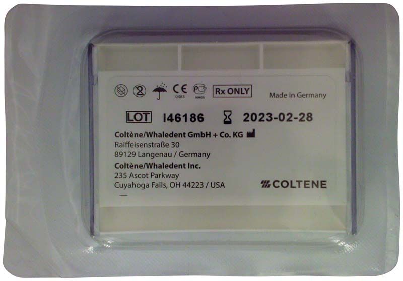 Rückseite der ROEKO Papierspitzen Verpackung mit Herstellerangaben und Haltbarkeitsdatum.