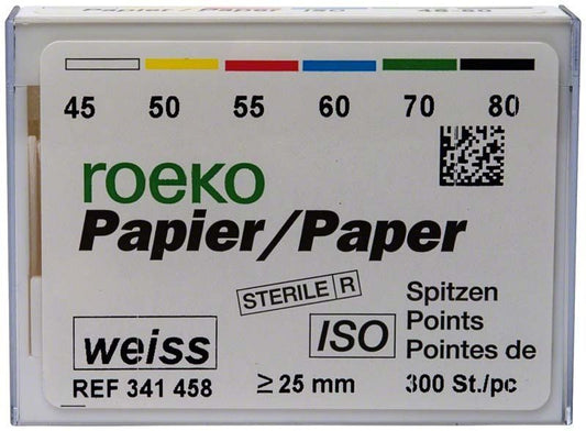 Image of ROEKO Papierspitzen weiss Vorratspackung Gr. 045-080