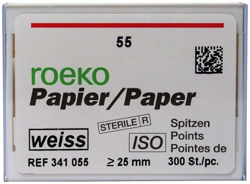 ROEKO Papierspitzen Gr. 055 in Vorratspackung, 300 Stück, sterile.