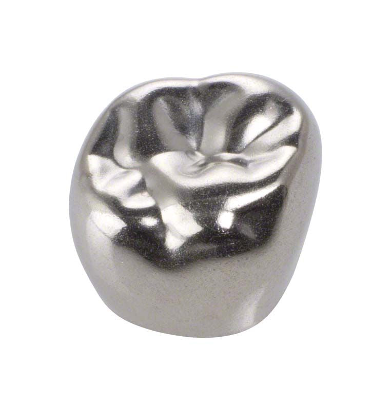 Edelstahlkrone für 6-Jahr-Molar Unterkiefer, Modell UK 6-LR-7.