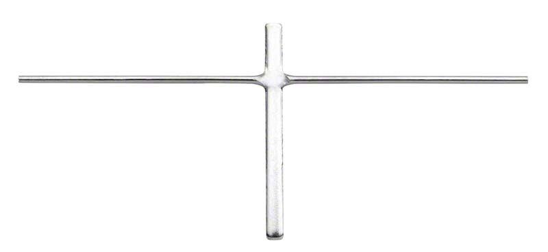 Edelstahl-KFO-Klammer Ø 0,9mm mit elastischem Klammerkreuz.