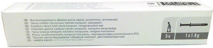 Verpackung der Venus® Flow Spritze B3 mit Mehrsprachigkeit und Spritzenabbildung.