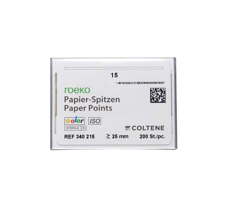 ROEKO Papierspitzen Gr. 015 in weißer Normalpackung, 200 Stück.